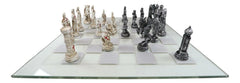 Crusader Christian Kingdom VS Ottoman Empire Chess Pieces Glass Board Set-4