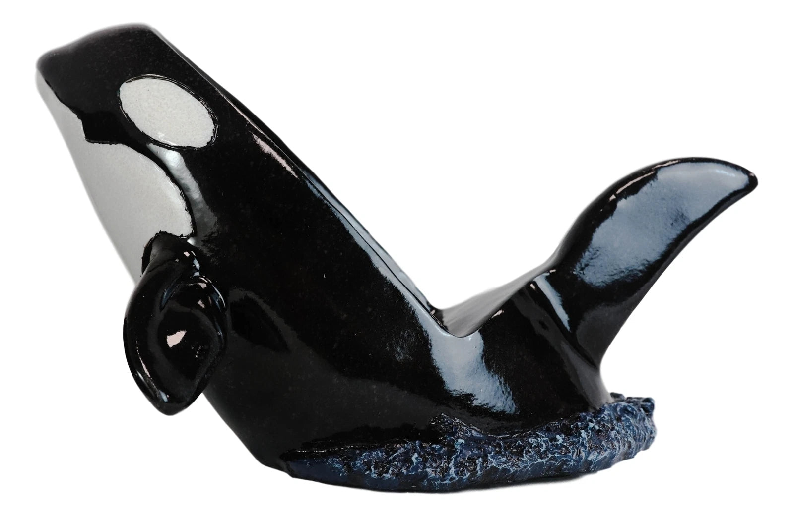 Nautical Ocean Marine Breaching Orca Killer Whale Wine Bottle Holder Statue-6