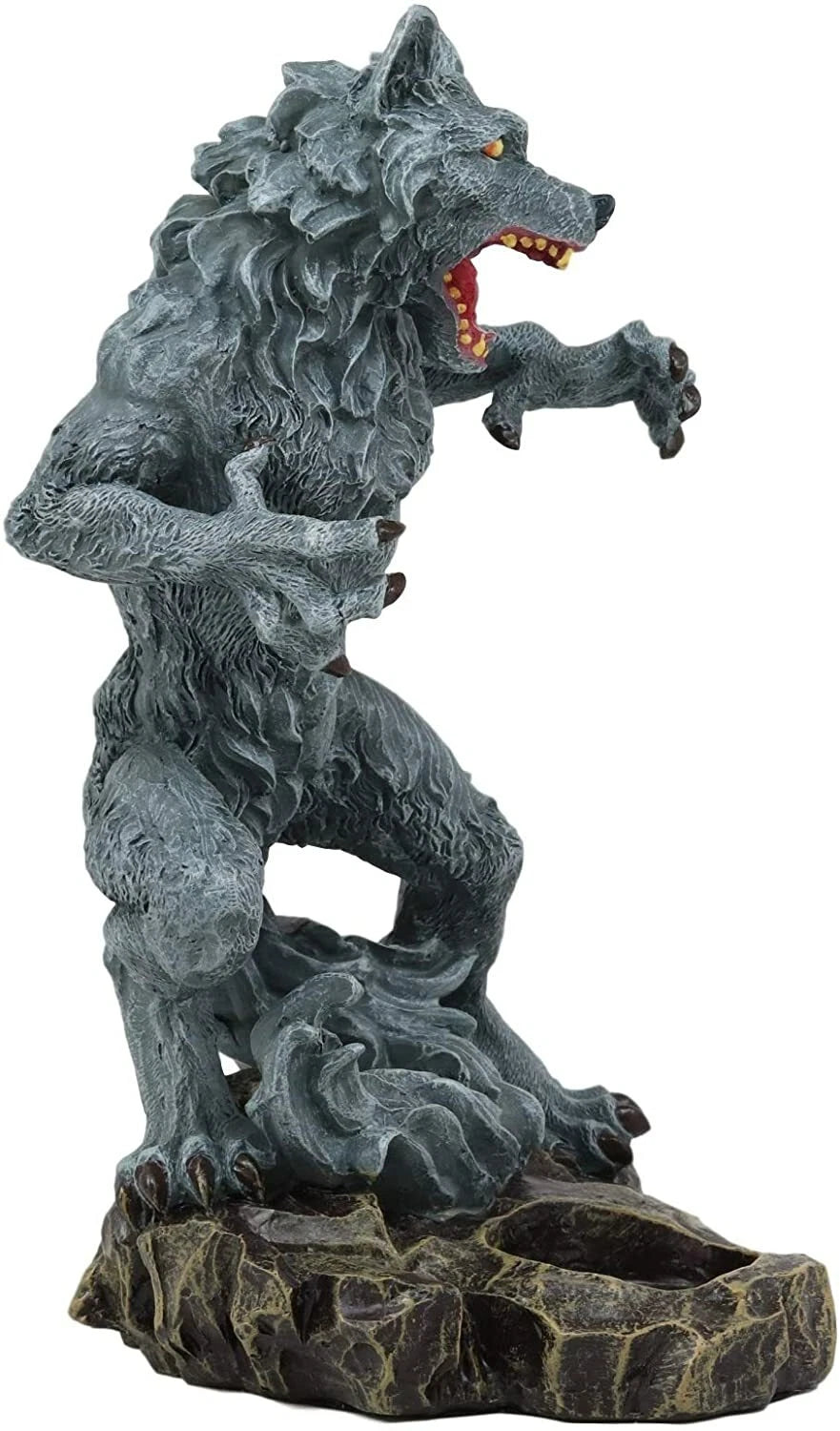 Portavelas de té de hombre lobo gótico Estatua de bestia licántropa Figura de hombre lobo-3