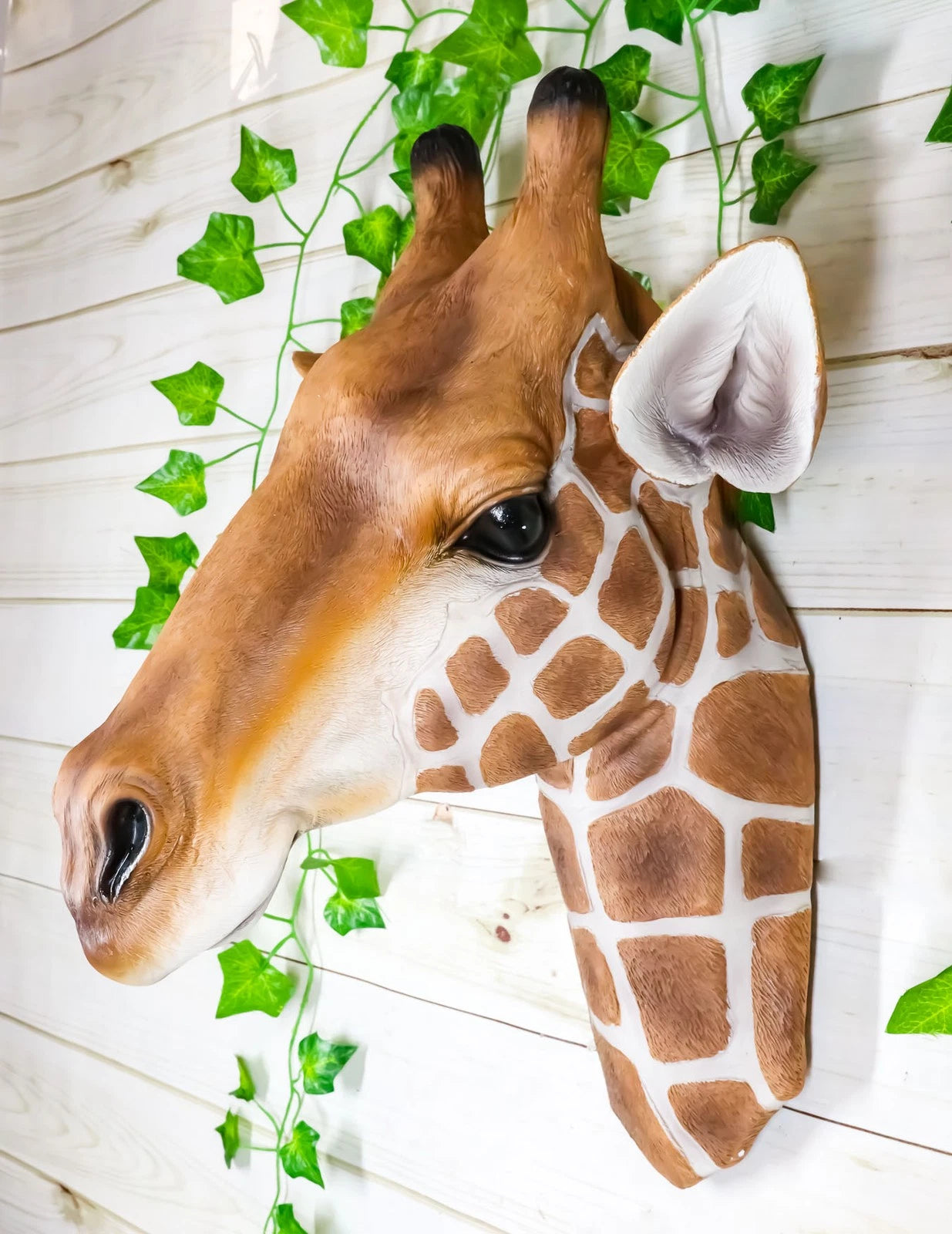 African Safari Long Necked Giraffe Head Wall Decor Scherezade Bust Figurine-7
