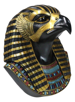 Ancient Egyptian Deity Horus God Of The Sky Bust Wall Plaque Sculpture 12.25"H-3