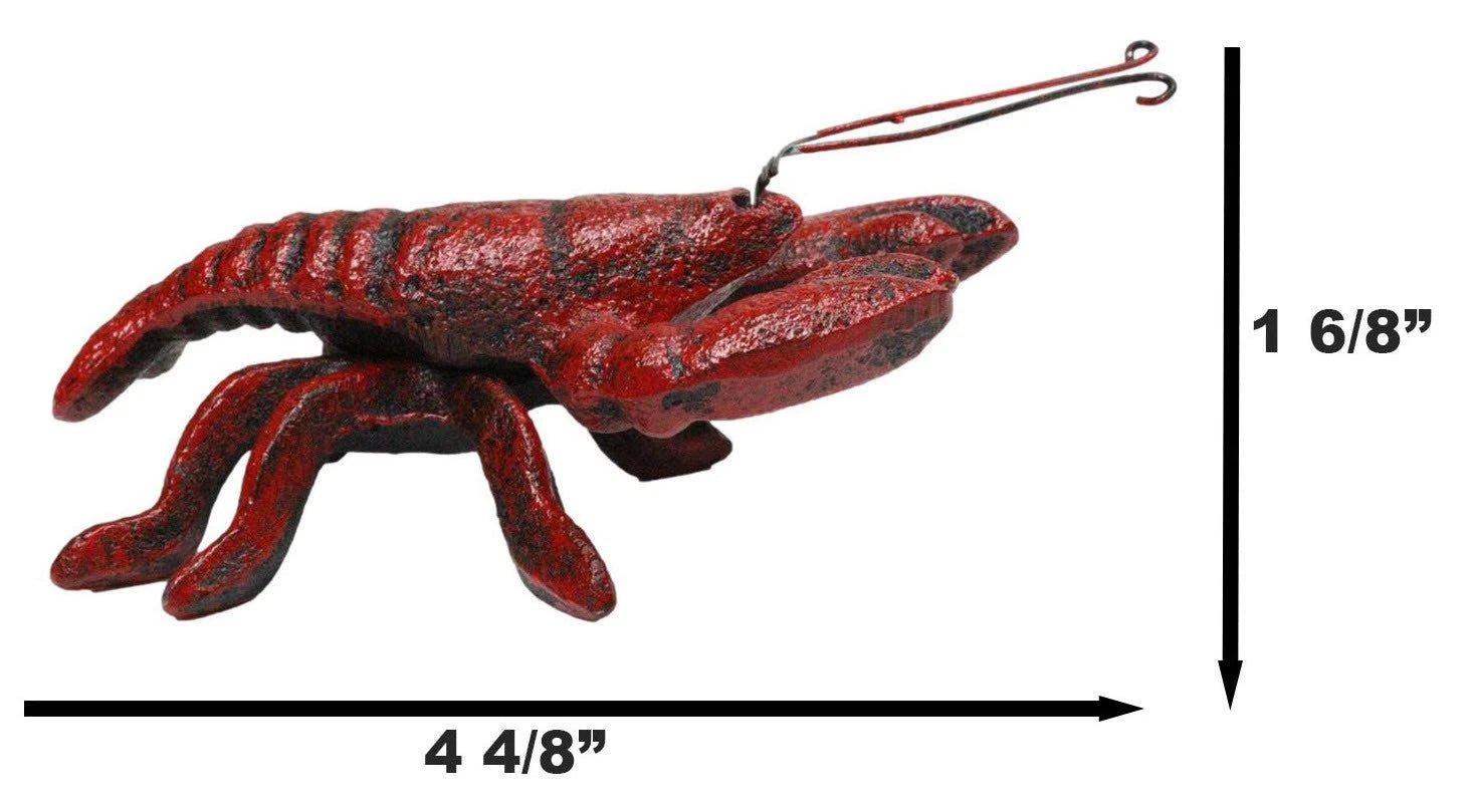 Pack Of 4 Cast Iron Nautical Cajun Creole Mini Baby Lobster Decorative Figurines-7