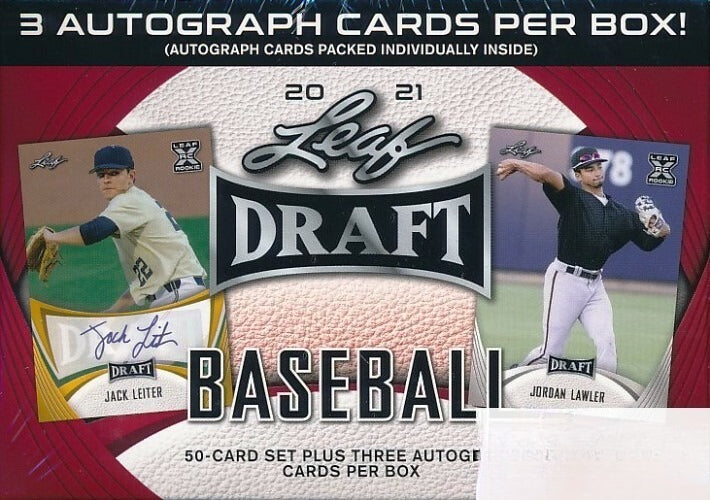 2021 Leaf Draft Baseball Factory Sealed HOBBY Blaster Box-3 AUTOS+50 Card RC SET-1