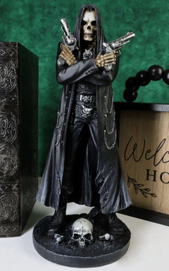 Assassin's Creed Hooded Grim Reaper Skeleton With Dual Beretta Pistols Statue-1