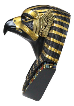 Ancient Egyptian Deity Horus God Of The Sky Bust Wall Plaque Sculpture 12.25"H-7