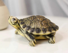 Lifelike Yellow Bellied Slider Turtle Tortoise Figurine 4.75"L Zen Feng Shui-1