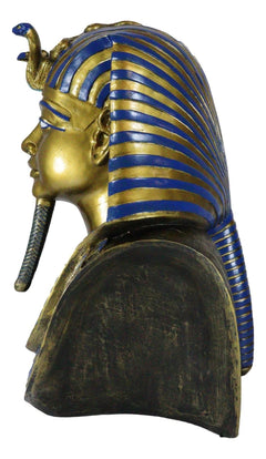 Large 18.75"H Ancient Egyptian King Tut Bust Statue Burial Mask Nemes Figurine-3