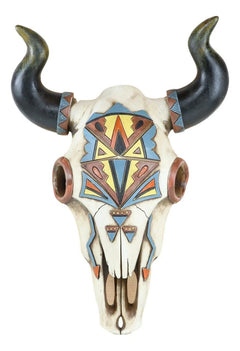 Rustic Western Southwest Vector Arrows Tiki Art Bison Bull Cow Skull Wall Decor-3
