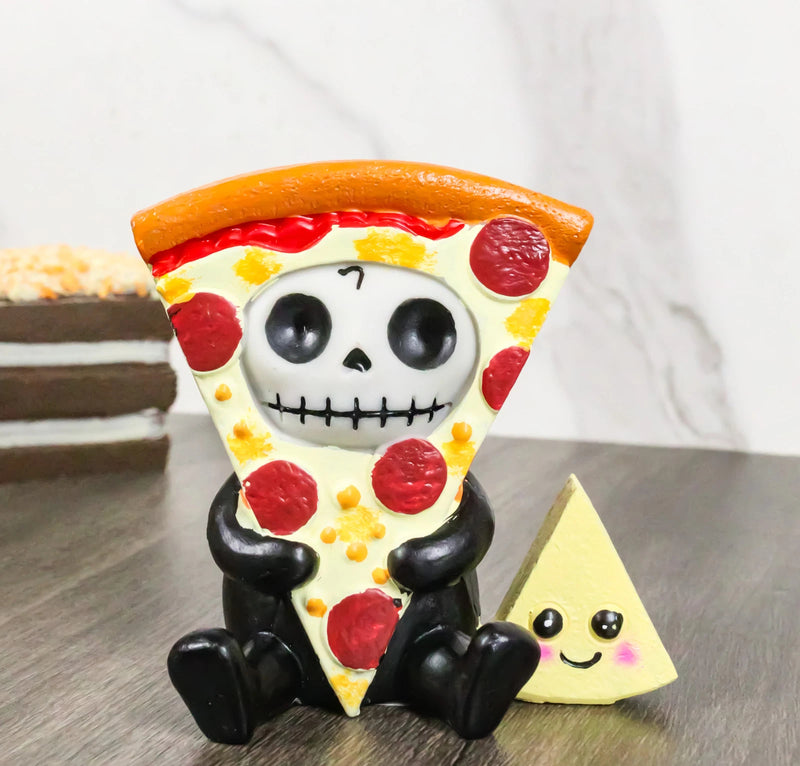 Furry Bones Whimsical Peppi Pizza With Cheese Skeleton Figurine Furrybones-1