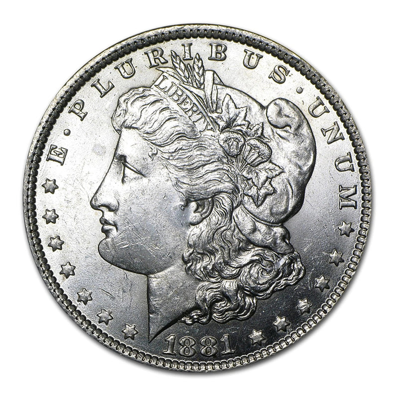1881 S Morgan Silver Dollar $1 Brilliant Uncirculated BU 90% Silver-2