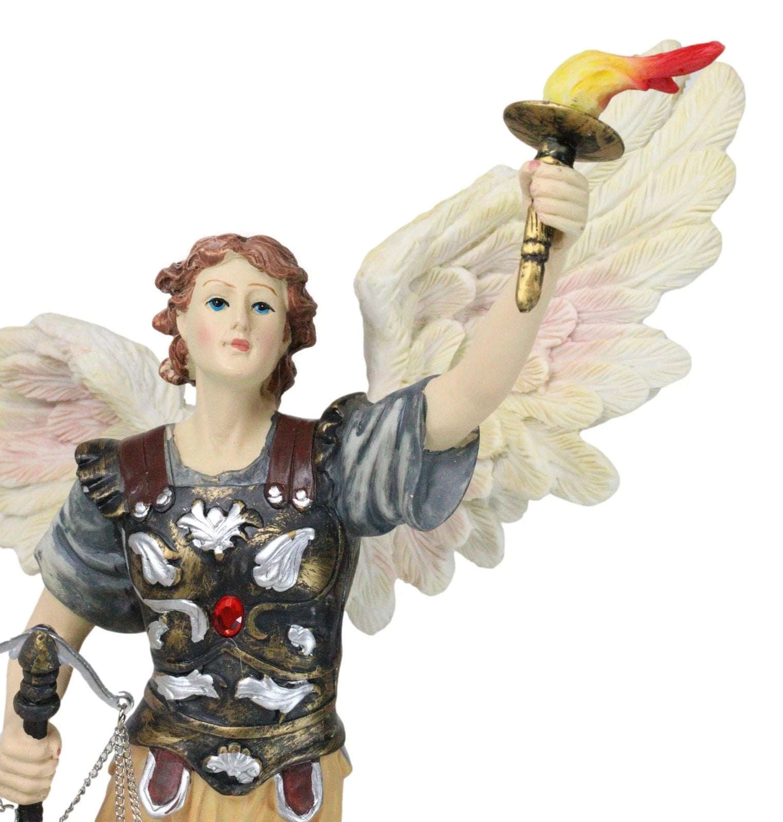 Byzantine Orthodox Catholic Church Archangel Saint Uriel Fire Of God Statue 13"H-8