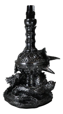 Climbing Gothic Dragon Desktop Table Lamp Statue Decor With Shade 19"H-5