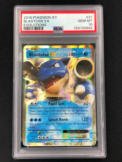 Pokemon 2016 Blastoise EX 21/108 PSA 10-1