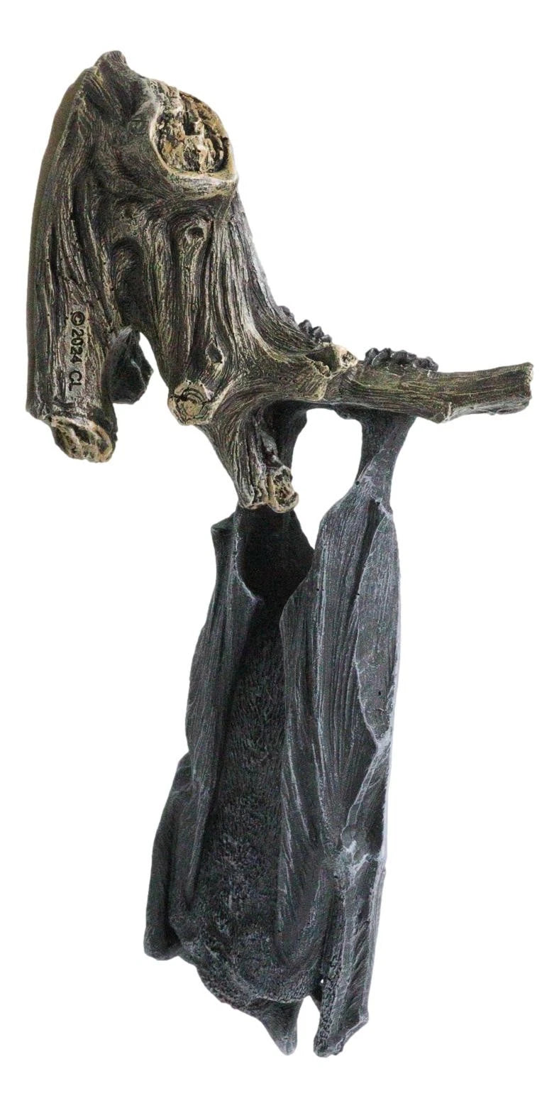 Nocturnal Sleeping Bat Wrapped In Wings On Tree Branch Wall Decor Figurine-4