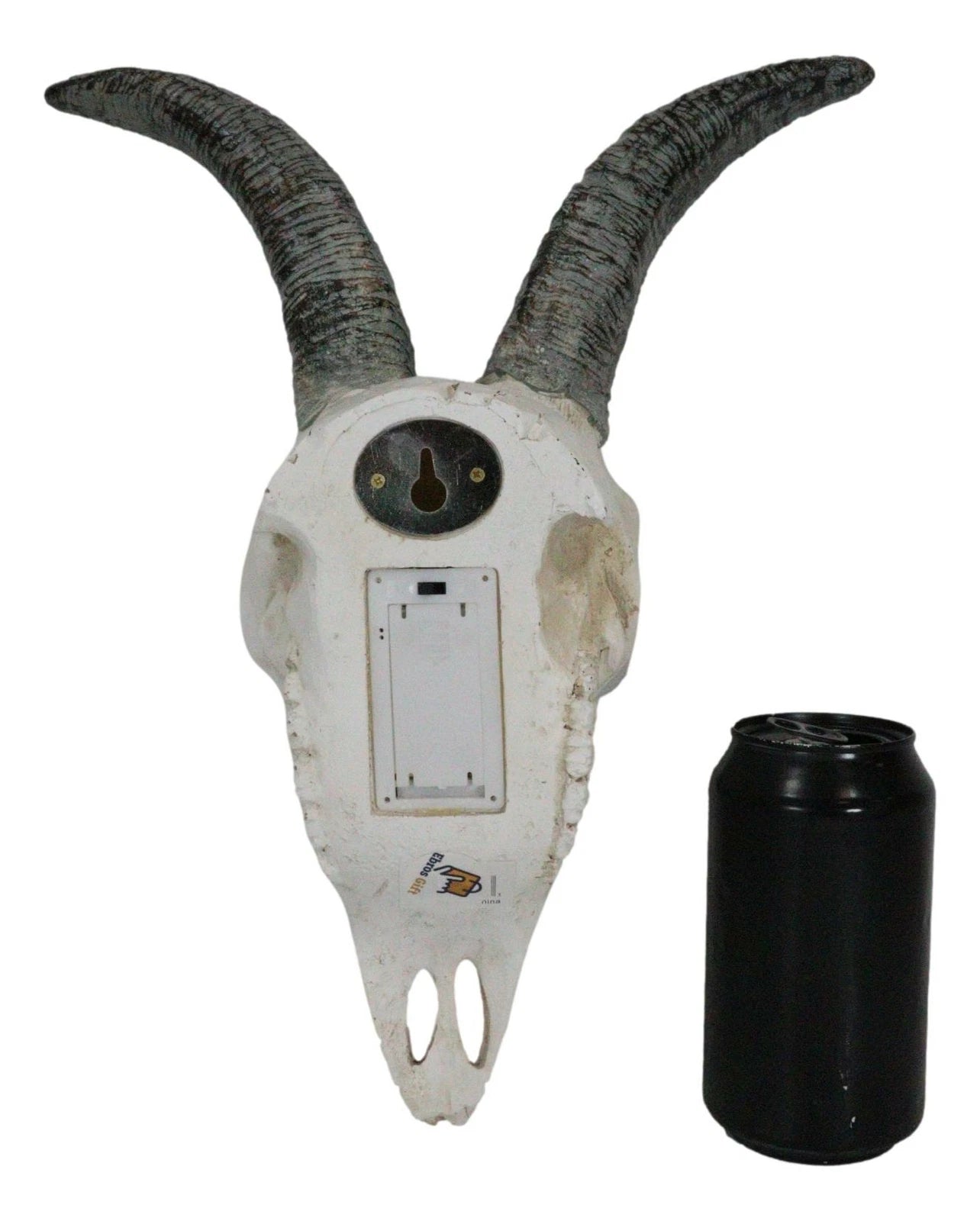 Rustic Tooled Filigree Bighorn Sheep Young Ram Skull LED Light Wall Decor Plaque-4