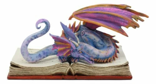Amy Brown Fantasy Rainbow Book Wyrm Dragon Of Bibliography Figurine Decor Statue-4