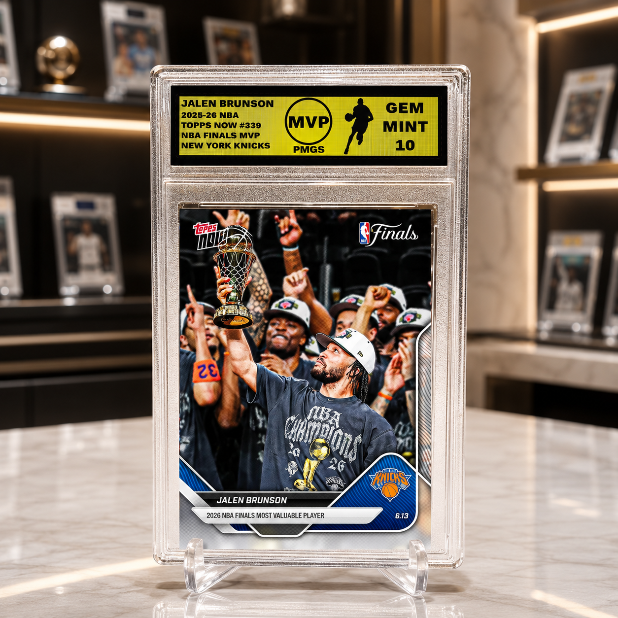MVP Basketball Card 2025-26 Topps Now #339 Jalen Brunson New York Knicks NBA Finals Presale, Official Sports Trading Card