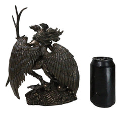 Irish Celtic War Goddess Winged Morrigan Phantom Queen W/ Antler Figurine-5