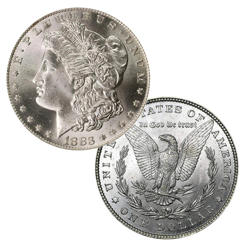 1883 P Morgan Silver Dollar $1 Brilliant Uncirculated BU 90% Silver-1