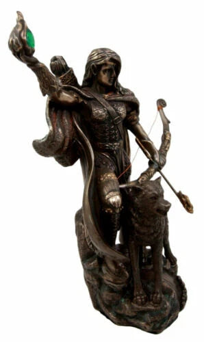 Goddess Of Winter Skadi Hunting W/ Bow Arrow & Vial of Venom Figurine-6