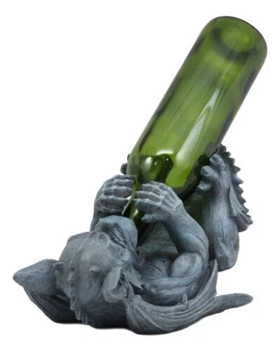 Gothic Fantasy Winged Drunken Gargoyle Wine Bottle Holder Figurine Kitchen Decor-8