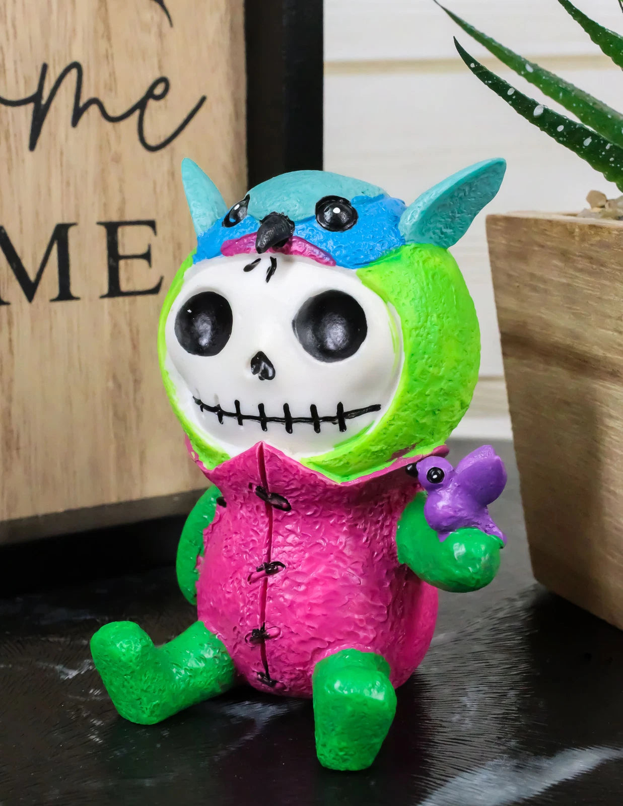 Gift Furry Bones Humphrey Costume Skeleton Monster Figurine 3"H-2