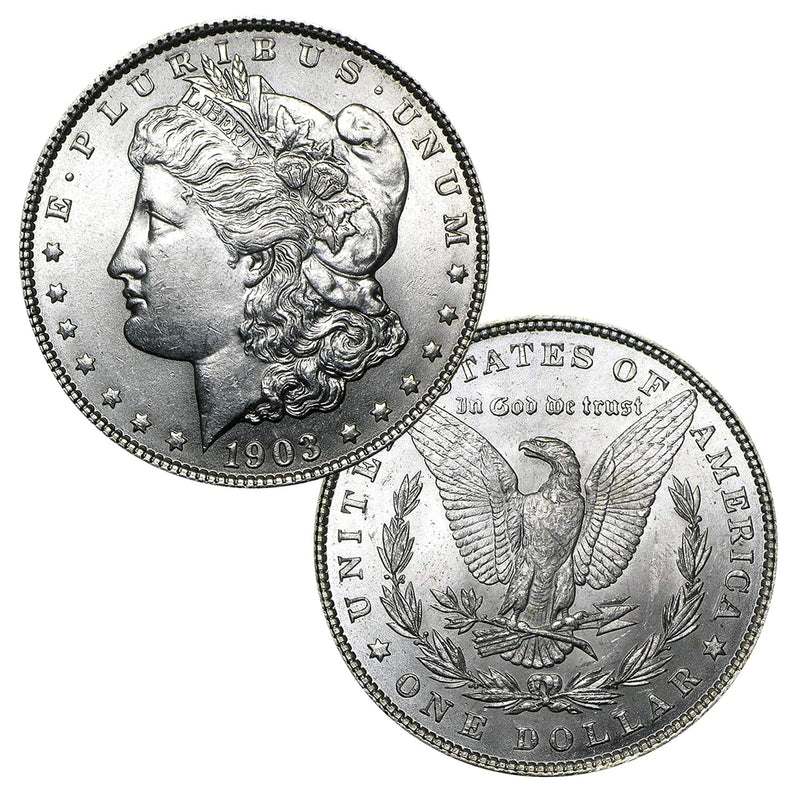 1903 P Morgan Silver Dollar $1 Brilliant Uncirculated BU 90% Silver-1