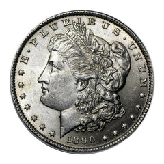1890 P Morgan Silver Dollar $1 Brilliant Uncirculated BU 90% Silver-2