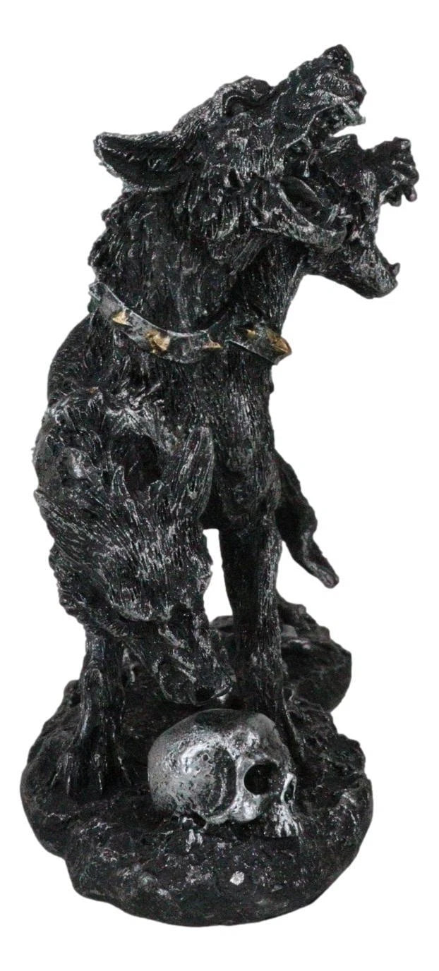 Figura de Cerbero, guardián de la hidra de tres cabezas, perro de Hades, perro guardián de la mitología griega-2