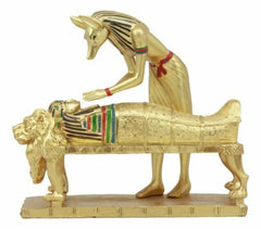 Ancient Egyptian God Of The Dead Golden Anubis Embalming Pharaoh Mummy Statue-5