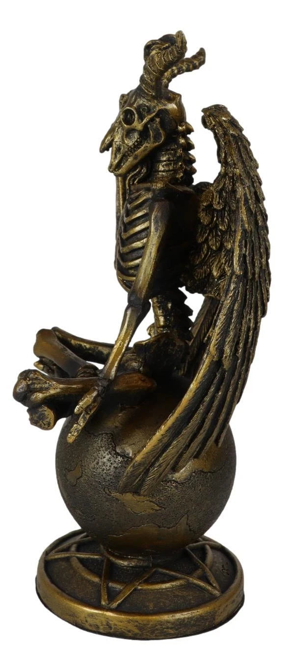 Eliphaz Levi Winged Sabbatic Goat Baphomet Skeleton Bone Creature Figurine-7