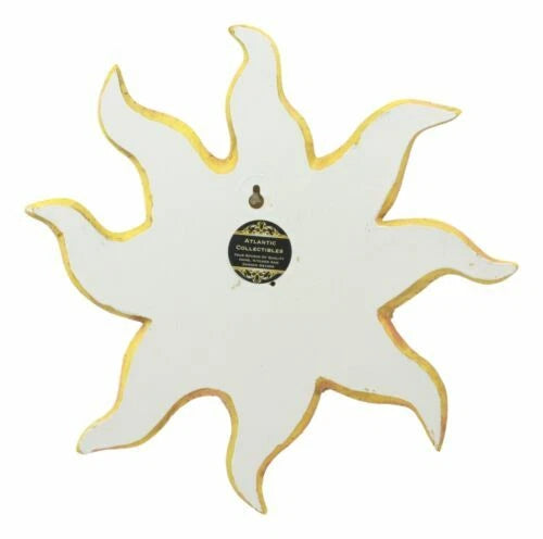 Orange Mosaic Face Sun with Yellow Mosaic Moon, 13"H Wall Plaque Decor-6