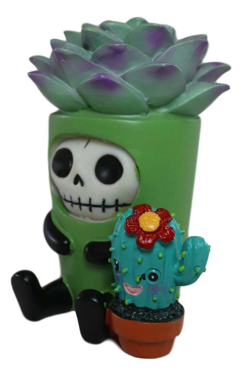 Furry Bones Echy The Succulent Plant Pot With Cactus Skeleton Figurine-6