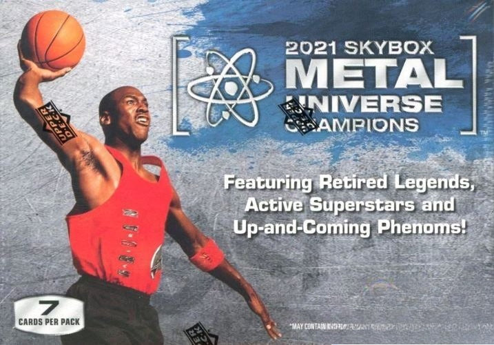 2021 UD Skybox Metal Universe Champions Factory Sealed Blaster Box-Jordan on Box-2