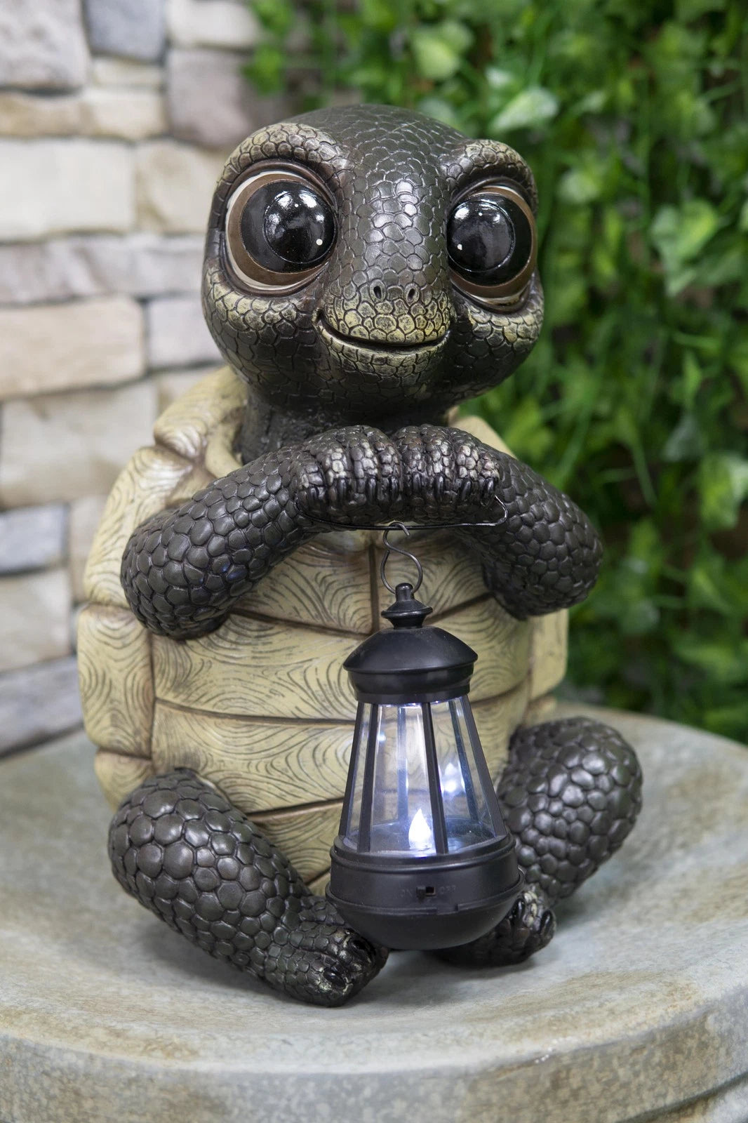 Marine Coastal Baby Turtle Tortoise Statue Carrying Solar LED Lantern Light-2