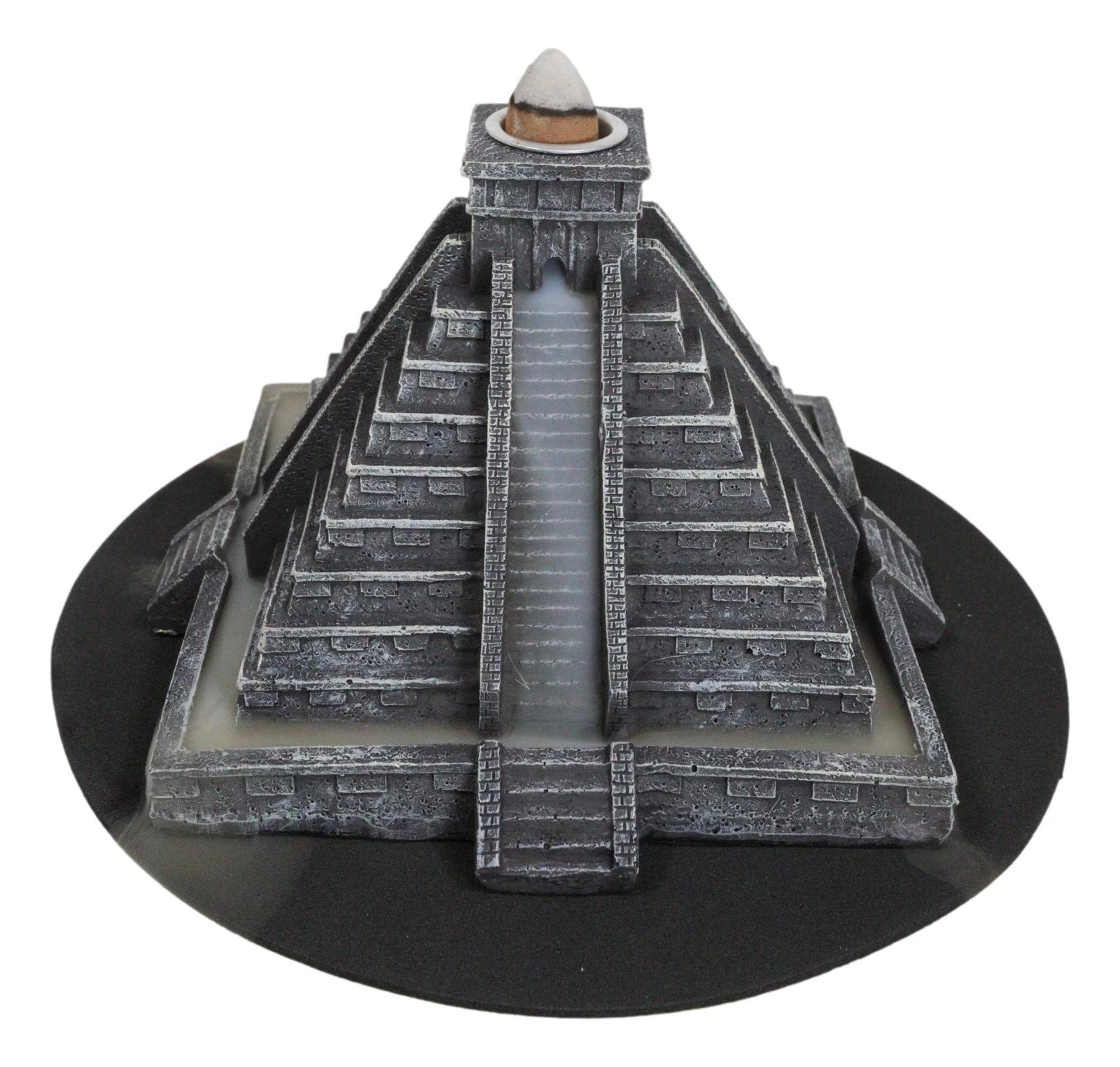 Temple of Kukulcan Mesoamerican Aztec Step Pyramid Backflow Incense Cone Burner-5