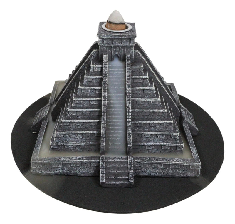 Temple of Kukulcan Mesoamerican Aztec Step Pyramid Backflow Incense Cone Burner-5