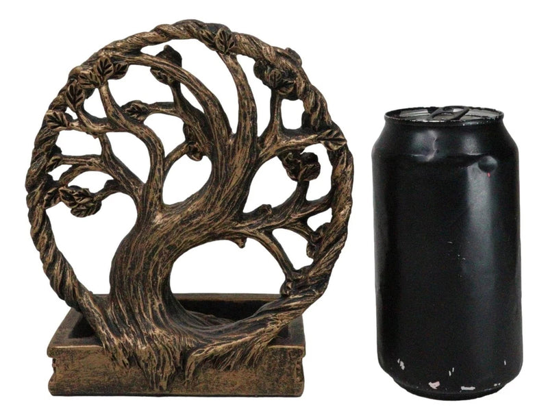 Forest Crann Bethadh Celtic Willow Tree of Life Backflow Incense Cone Burner-3