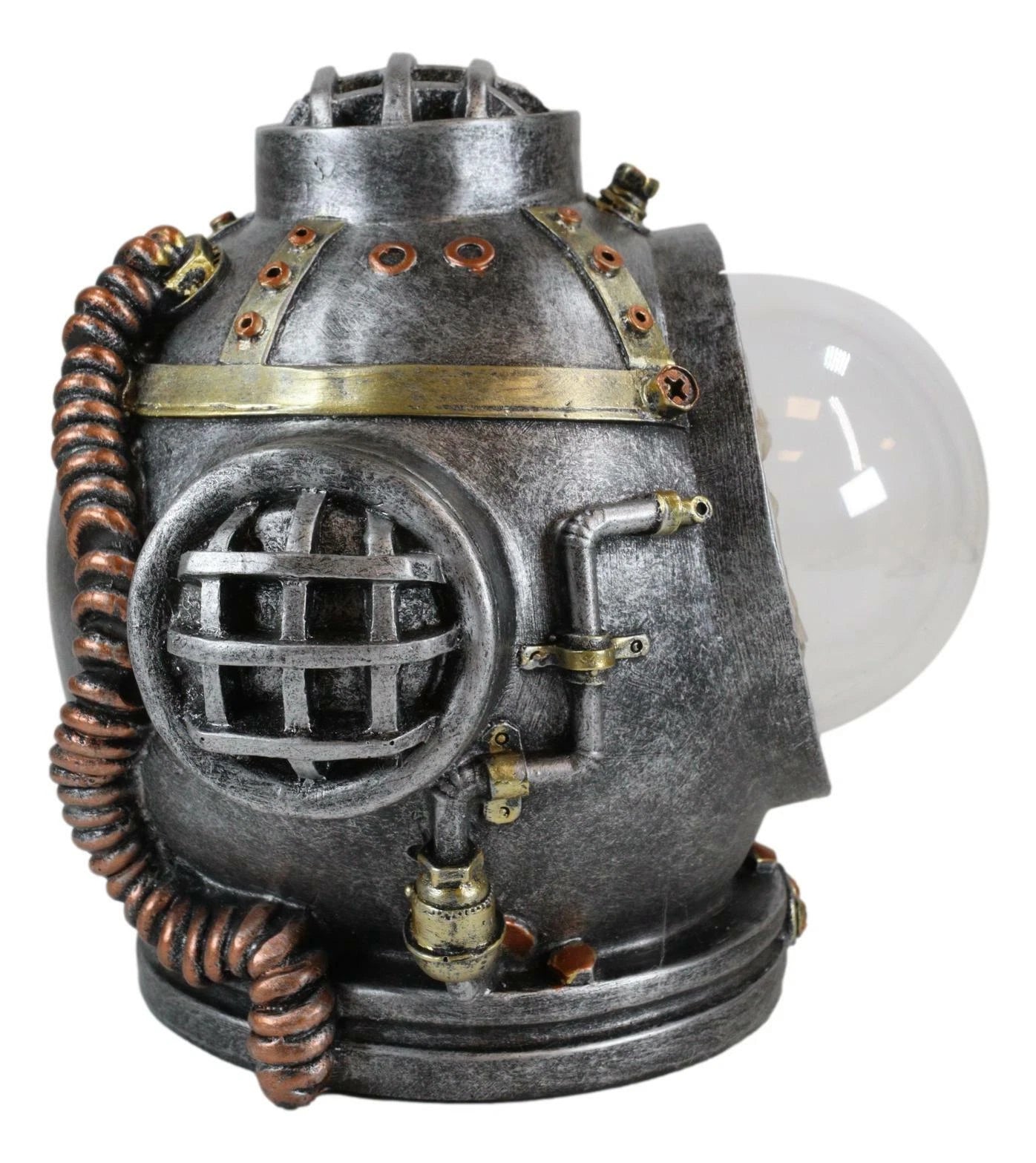 Steampunk Nautical Marine Diver Helm Submarine Ship Skull Macabre Figurine-4