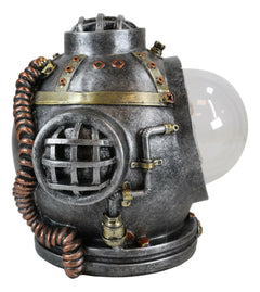 Steampunk Nautical Marine Diver Helm Submarine Ship Skull Macabre Figurine-4