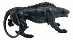 Faux Stone Greek Guardian Hydra Hound Dogs Of Hades Cerberus Statue 7.75"L-5