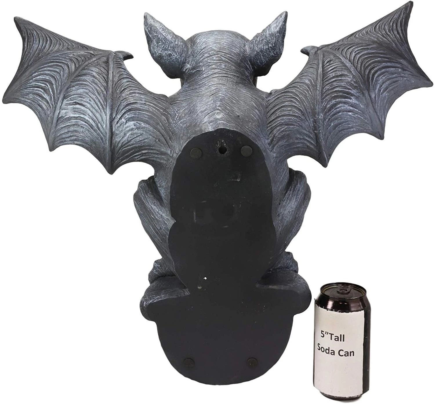 Gargoyle Wall Sculpture, 20"W Large Gothic Winged Gargoyle Hanging Decor for Indoor or Outdoor, Mantle, Garden, Patio, or Fantasy Home Display-4