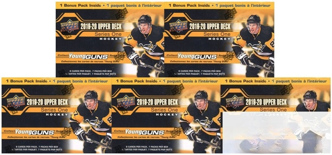 (5) 2019/20 Upper Deck Series 1 Hockey HUGE Factory Sealed Blaster Box-YOUNG GUN
