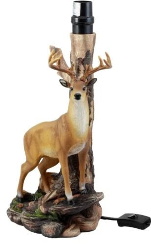 12 Point Whitetail Deer Buck Desktop Table Lamp With Shade Wild Life-4