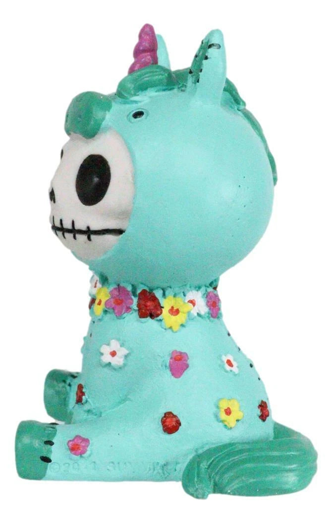 Small Furrybones Unie The Sky Castle Rainbow Unicorn Skeleton Figurine-2