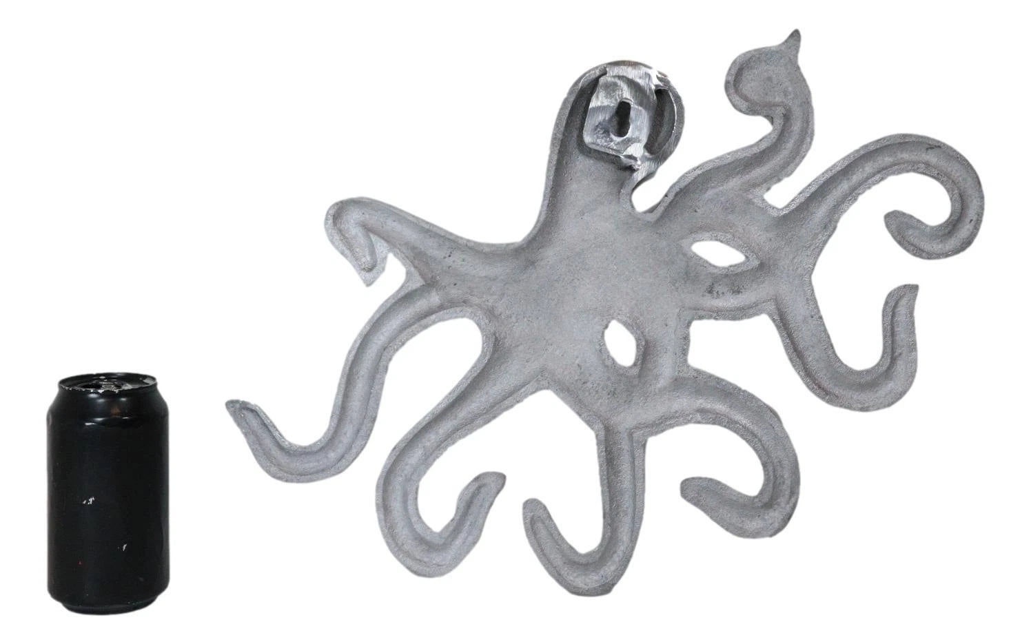 18"L Nickel Plated Aluminum Nautical Marine Sea Octopus Wall Decorative Plaque-4
