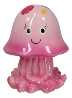 Whimsical Nautical Marine Pink Sea Jellyfish Money Coin Savings Piggy Bank-2