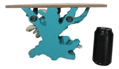 Marine Blue Sea Turtles Swimming by Ocean Corals Floating Wall Bracket Shelf-5