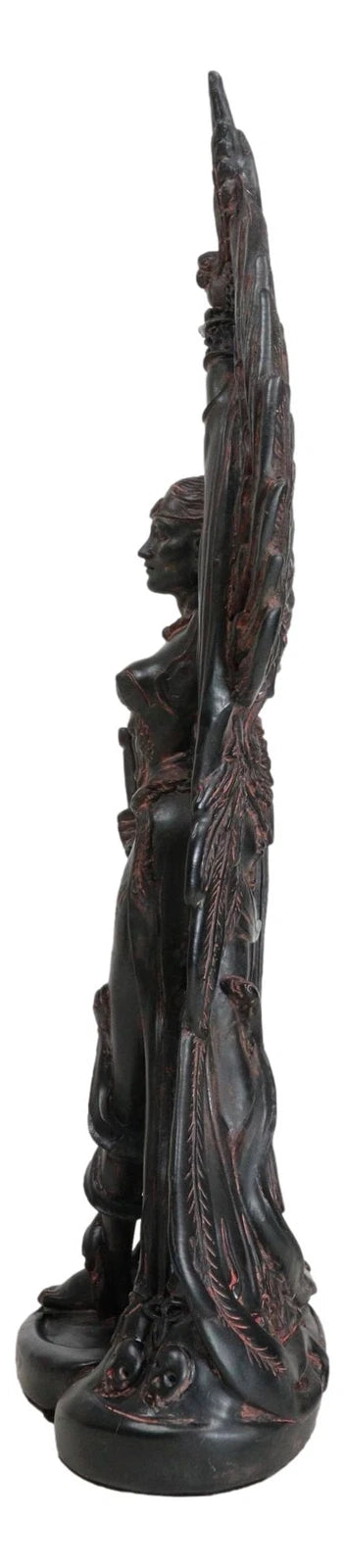 Morrigan Statue, 12" Celtic War Goddess Phantom Queen Triple Goddess Valkyrie Figurine for Shelf, Mantle, Home, or Gothic Fantasy Decor-3