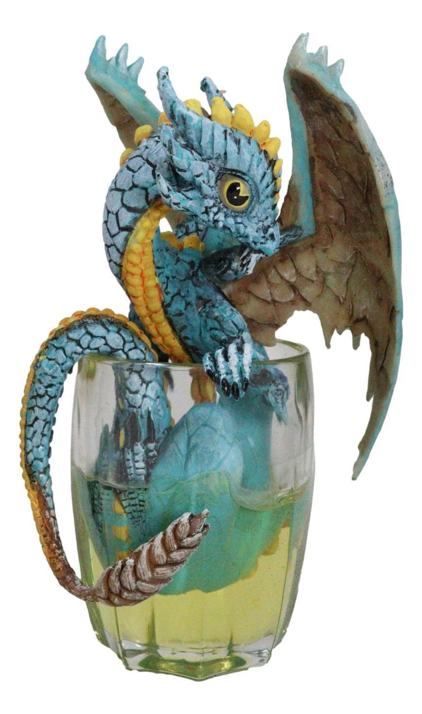 Drunken Whiskey Spirit Dragon Statue Medieval Renaissance Fantasy Decor Figurine-3